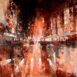 Nocturno by Paolo Fedeli - Original Painting on Stretched Canvas sized 35x35 inches. Available from Whitewall Galleries